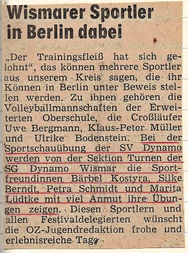 Foto Quelle: © SG Dynamo Wismar e.V.